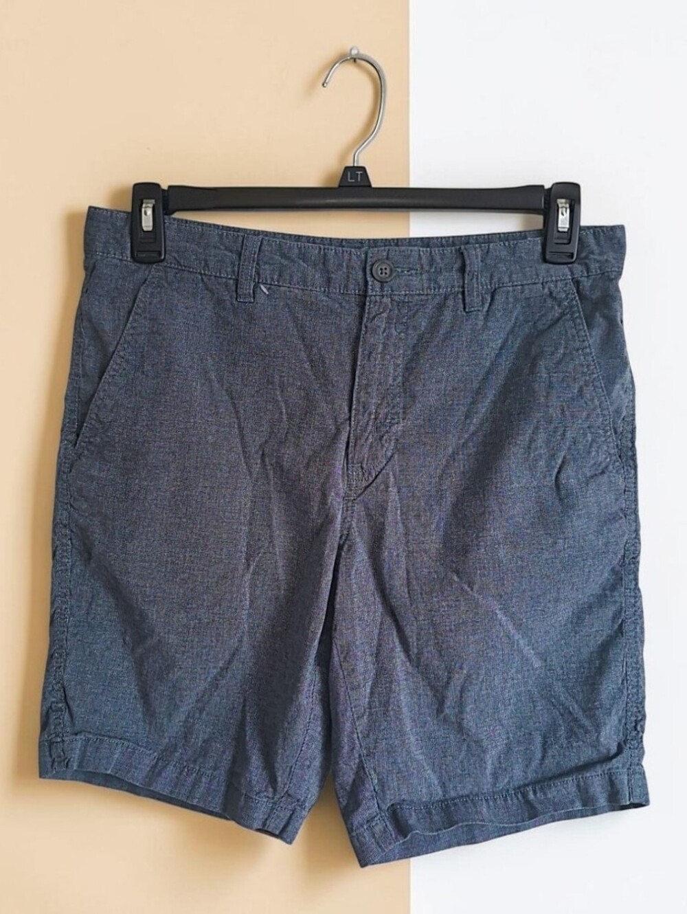 Marc Anthony Men's Slate Blue Flat Front Chino Shorts